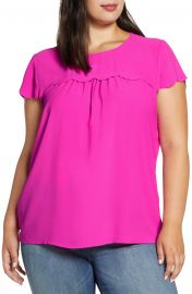 Gibson x Fall Refresh Fancy Ashley Woven Scallop Top  Plus Size    Nordstrom at Nordstrom